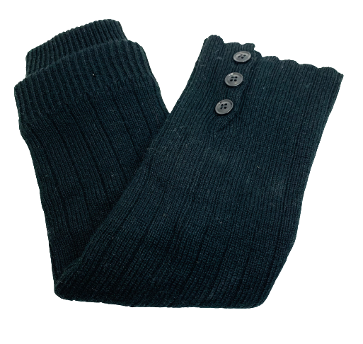 Steve Madden Black Knit OFFicial mail order Leg Warmers O Toppers outlet Cable Legwear Boot