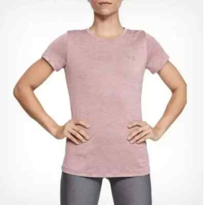 Under Armour Damen rosa HeatGear Tech Twist Training T-Shirt Oberteil Damen XS neu mit Etikett