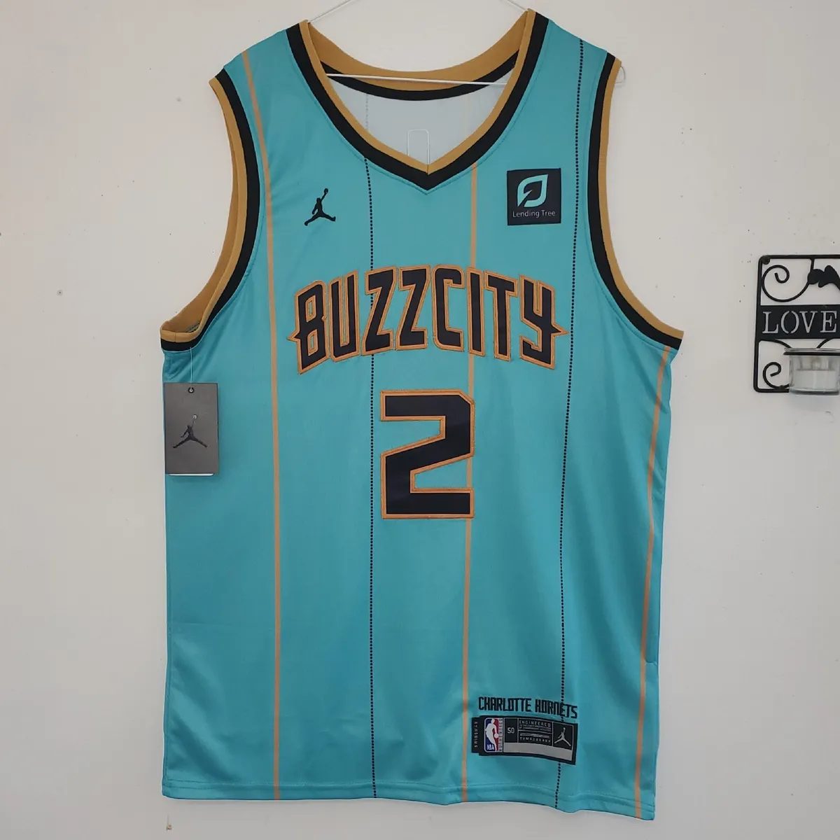 LaMelo Ball #2 Charlotte Hornets Buzz City Jersey Size 50 Large 2022 Season