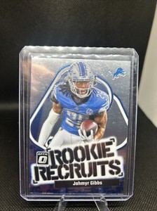2023 Jahmyr Gibbs Panini Donruss Optic Rookie Recruits Rookie Card #8 Lions