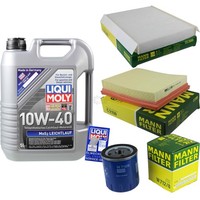 Inspektionskit Filter Liqui Moly ÖL 5L 10W-40 FüR CitroëN Xsara Picasso N68 2.0