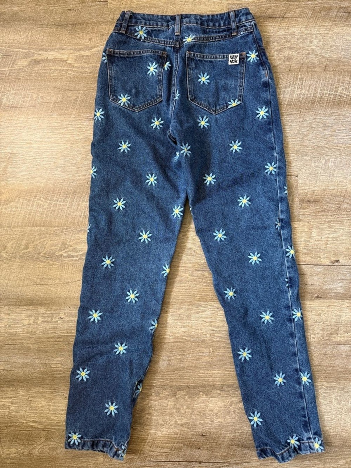 Lucy & Yak Embroidered Daisy-Mae Dana Mom Jeans Size 26L image 4
