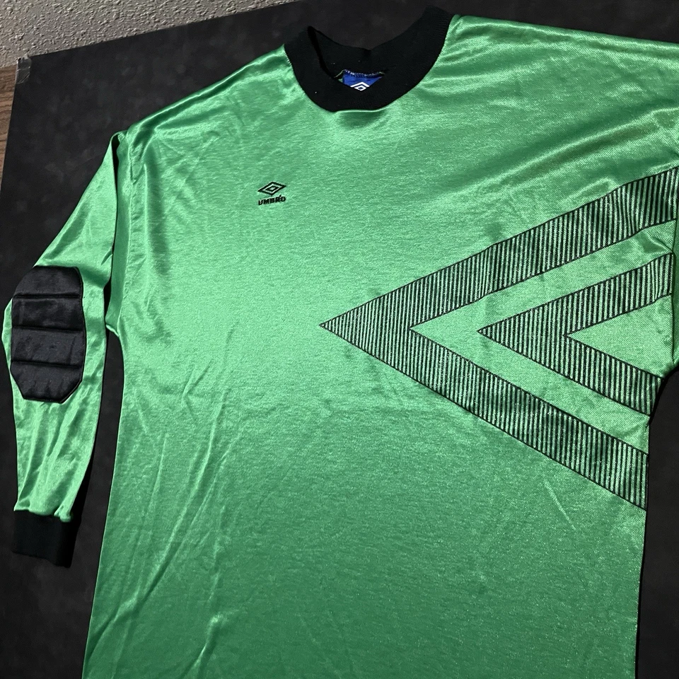 Umbro Vintage Años 80 Plantilla Polo Fútbol Portero Camiseta Manga Larga EE. UU. Foto 3 de 4