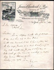 1894 New York - James Chadwick & Brother - Yarns - EX Rare Letter Head Bill