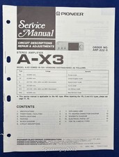 Original Pioneer A-X3 Stereo Amplifier Service Manual