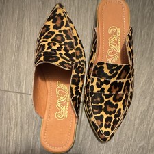 New Fashion Womens Leopard Print Pointed Toe ...