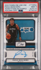 2022 Panini One and One Paolo Banchero Rookie Auto Team Titans SP #/35 PSA 9/10