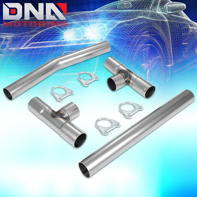 2.5'' OD Exhaust Pipe Kit 24'' Straight & V-Bend & T Shape Tube Piping Mild Steel