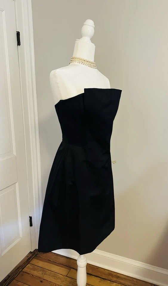 Vestido preto sem alças Richard Tyler - Imagem 2 de 4