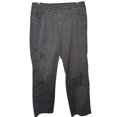 GERRY WEBER Womens Black Danny Straight Leg Pants Sz 12R German Utility Gorpcore
