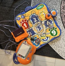VTech Smile Lernkonsole mit 1x Joystick, Tanzmatte, Malboard, 4 Spiele 
