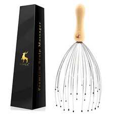 32 Fingers Head Massager Head Scratcher Scalp Massager Wood Handle  for Head 1