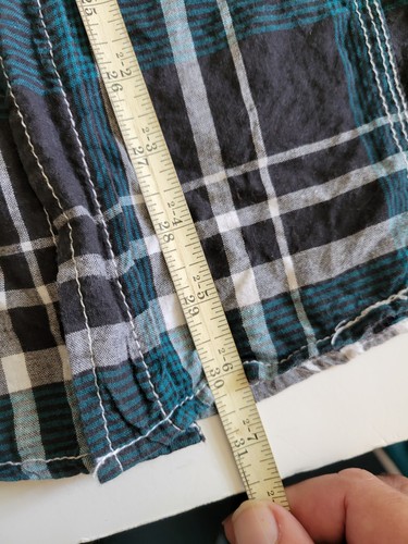 Pop Icon Buckle Men's XL Green Black Plaid Cotton Western Snap Front Embroidered - Picture 7 of 10