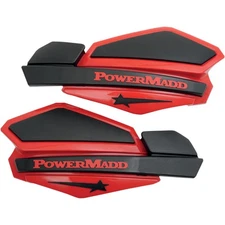 Powermadd Star Series Red/Black MX Handguards w/Removable Vent Covers (34202)