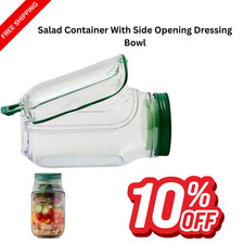 SALAD POD PORTABLE SALAD BOWL LAYERING SALAD POD SNACK BOX WITH LID UK..........