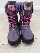 UGG Australia Kids Waterproof Winter Boots Size 6 Purple Snow Fur Lined Boots