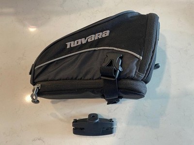 Novara Bicycle Seat Bag - Detachable and Expandable - Black - Zipper Closures