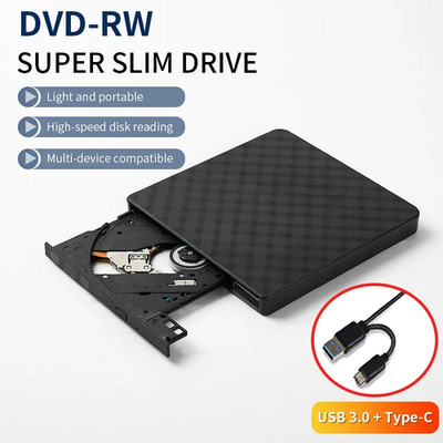 USB 3.0 Externes Blu RAy Laufwerk Tragbar 3D BD-Kombi Optisches Laufwerk CD DVD Player