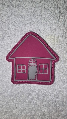 House Party Distro Pink With Grey Trim PVC House Patch
