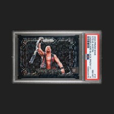 2024 Panini Prizm WWE Stone Cold Steve Austin Under Card Black #d 1/1 PSA 8