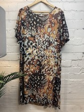 Soyaconcept Leopard Print Women's Dress Size L Fast Shipping UK Seller