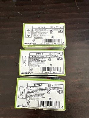 3 Pack LEVITON GFTR2-E BLACK