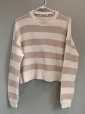 Moon Madison Knit Striped Sweater, Size Medium