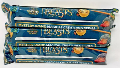 Three (3) Fantastic Beasts Magical Creatures Series 12'' Wizard Wand