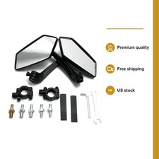2X Bike Handlebar Mirror 22-25mm For Mountain Road E-Bike Scooter