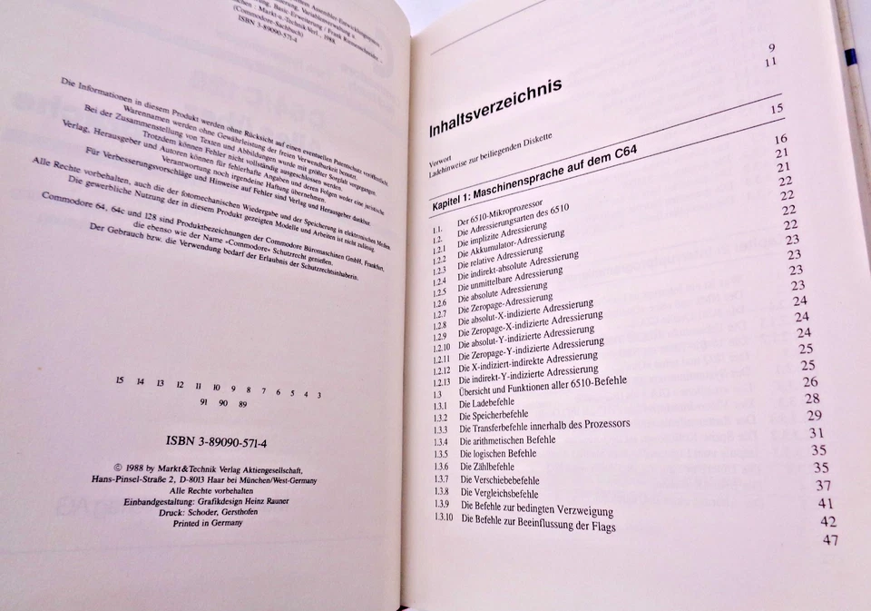 COMMODORE 64/128 -- C64/C128 ALLES ÜBER MASCHINENSPRACHE (M&T -BUCH + DISK) #2DE - Bild 2 von 4