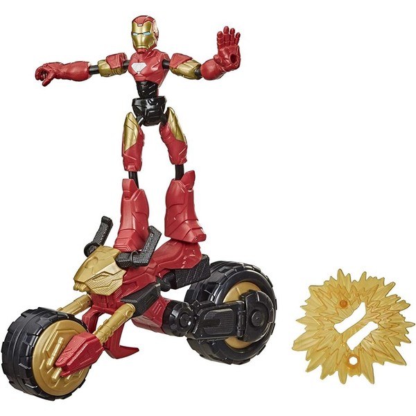 Hasbro F0244 Marvel Bend And Flex Flex Rider Iron Man Action-Figur 15 Cm Biegbar-image