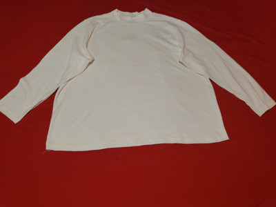 White Stag Mock Neck Tusk Long Sleeve Shirt cotton blend fabric Size 22W/24W