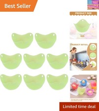 8 Pack Egg Poacher, Nonstick Silicone Egg Poacher Cups Poached Cups Kitchen B...