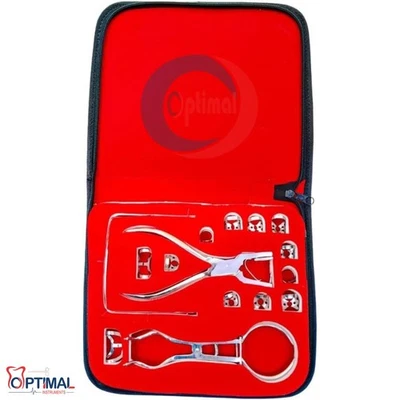 Dental Rubber Dam Kit Ainsworth Brewer Winged Rubber Dam Clamps Forceps Frame CE