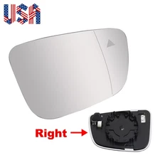 Passenger Right Side Mirror Glass w/Blind Spot for 2017-2022 BMW 530i 540i 740i