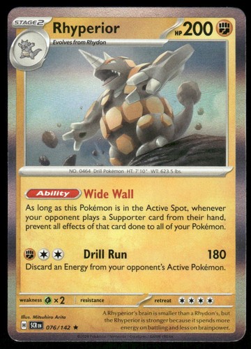 Rhyperior 76/142 - Stellar Crown - Holo Rare NM