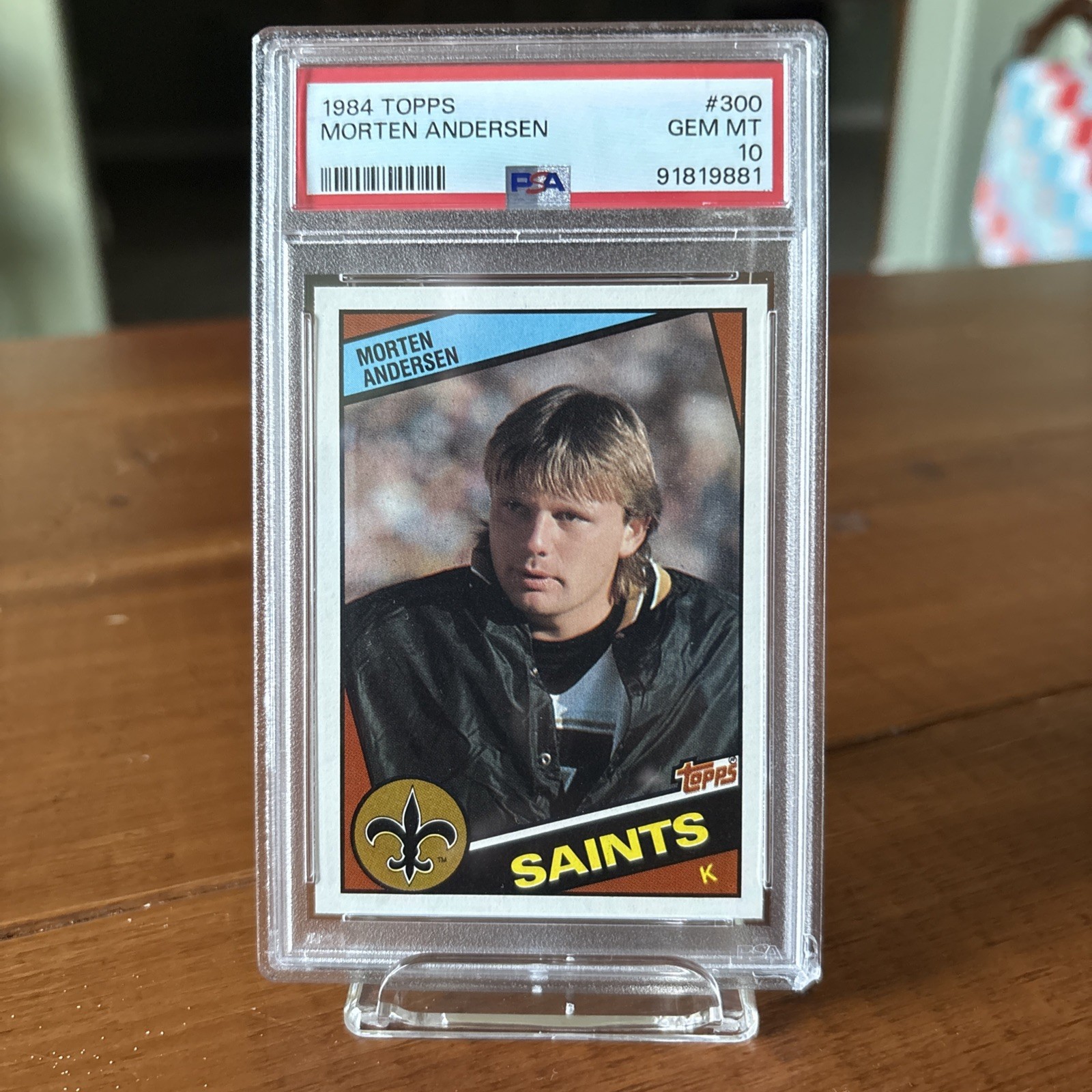 1984 TOPPS #300 MORTEN ANDERSEN PSA 10