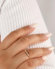 14K Gold konischer Baguette Multi Option Kett...