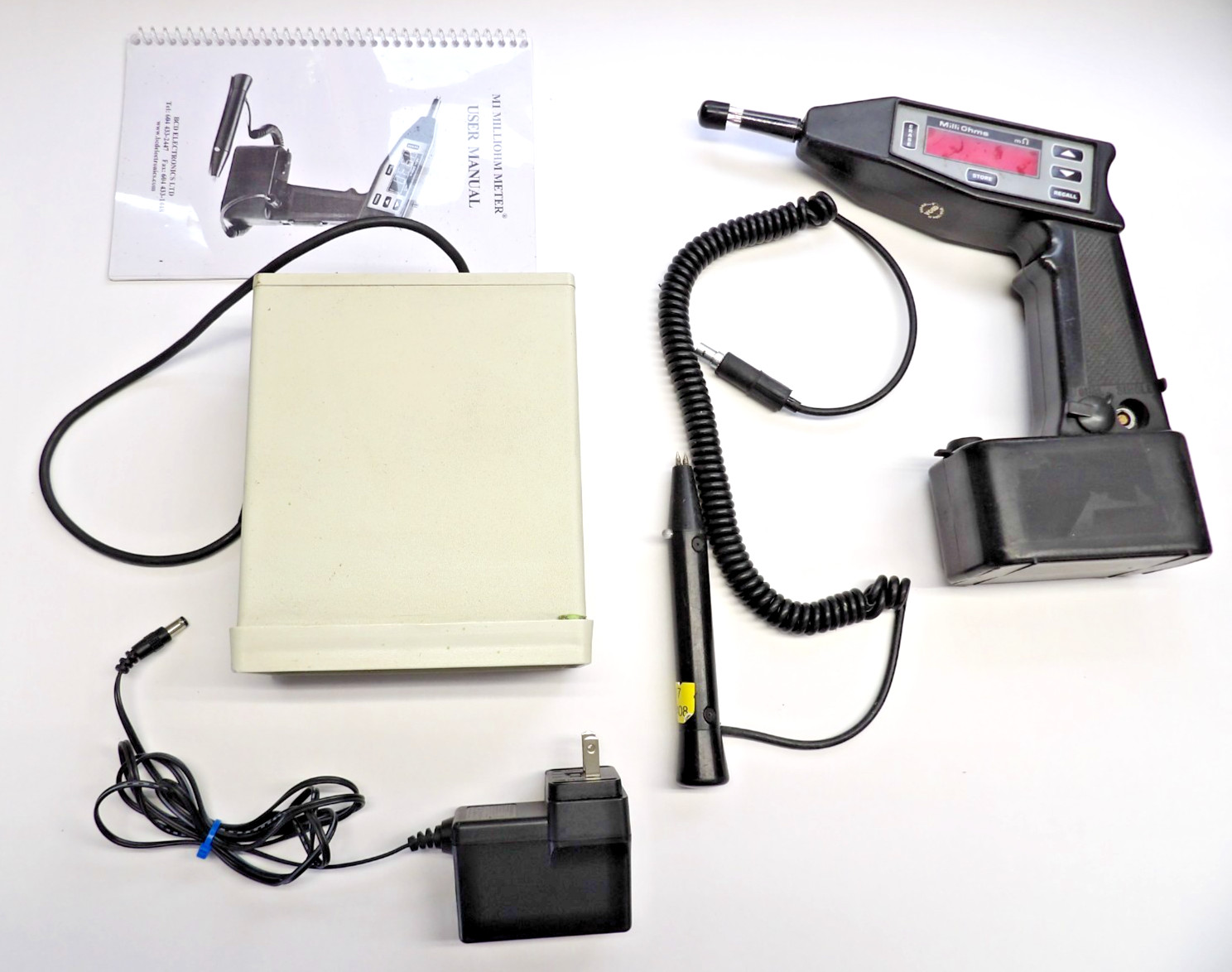 Nice BCD Electronics M1 Milliohm Meter Kit with Charger, Probe and AC Adapter