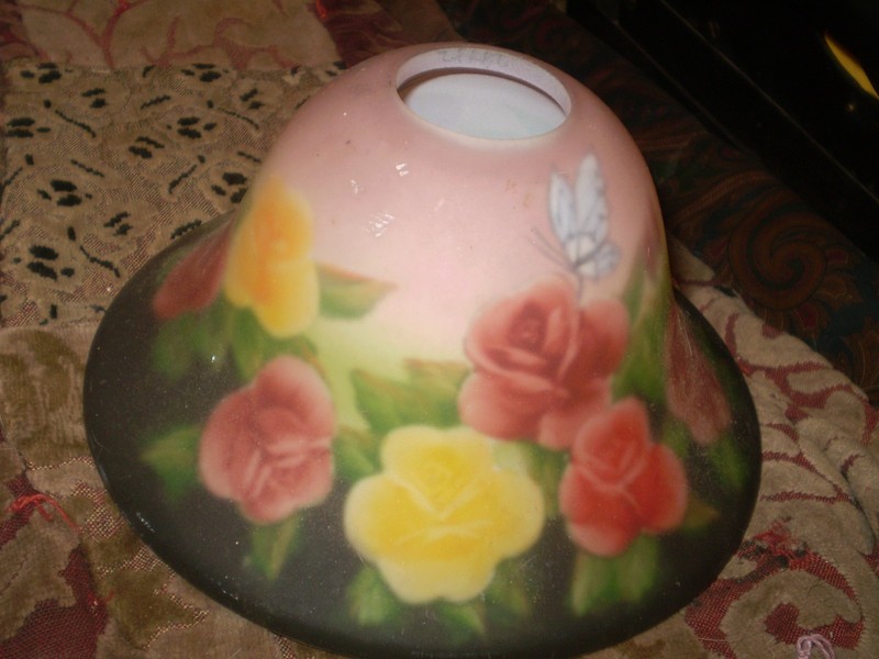 Frosted glass tealight or night light floral shade