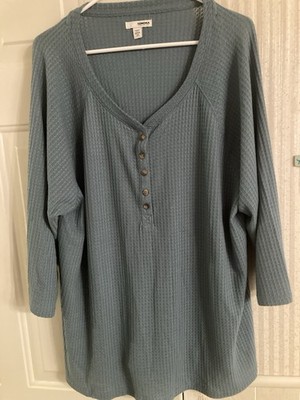 Sonoma Women's Lot Of 2, Light Weight, 3/4 Sleeves, Light Green/Grey, Size 2X
