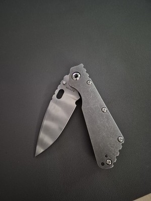 Strider CC SMF Full Titanium, Tiger Stripe 20CV Blade. USA made M. Strider