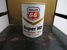 Vintage Phillips 66 Super HD Motor Oil Can, Great Shape Empty
