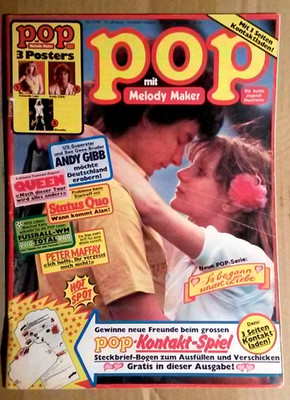 Pop Nr. 11/1978 Poster Kontakt Spiel Blondie Komplett