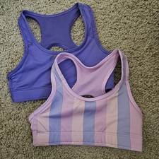 Girl's Dance Gymnastics Tops Girls Sports Bras Set Of 2