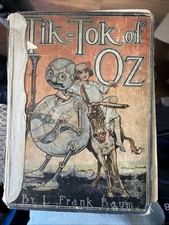 Antique Book Tik Tok Of Oz Frank Baum 1st Edition 1914 RARE Fantastic Cover HB