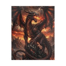 Fiery Dragon Illustration Puzzle 520 Piece Jigsaw