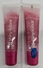 LOT OF 2 Maybelline Shiny-licious Lip Gloss-20 Berry-Bella
