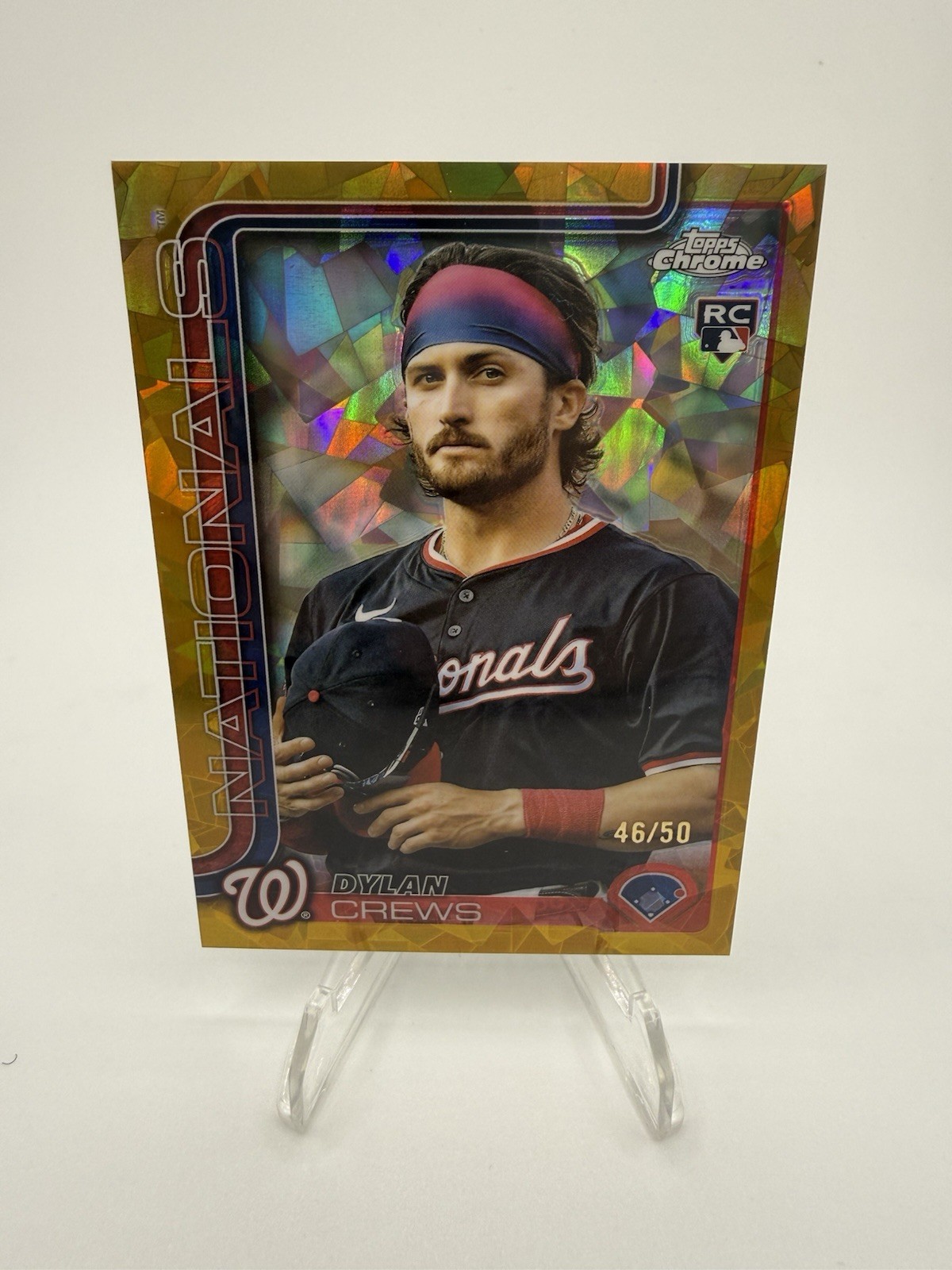 2025 Topps Chrome Sapphire - Dylan Crews - Gold Image Variation /50 Nationals RC
