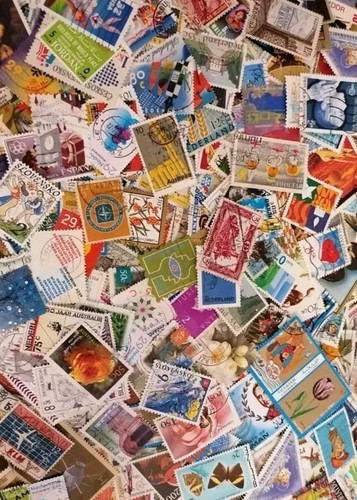 VRAC Timbres oblitérés 1000 timbres Monde , très varié - 第 5/5 張圖片